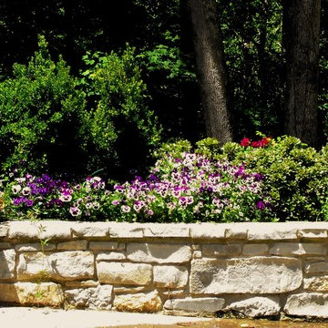 Stone Garden Steps and Planters in Kingsport, Tennessee