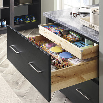 Schrock Cabinets: Two Drawer Base Cabinet with Roll Tray