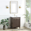 Palos Bath Vanity, Ceramic Top, Spruce Antique Brown, 24", Single Vanity, No Mirror