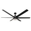 Electra 72" Indoor and Outdoor Ceiling Fan with Light LED, Black