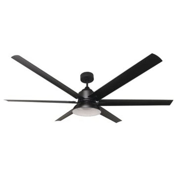 Electra 72" Indoor and Outdoor Ceiling Fan with Light LED, Black