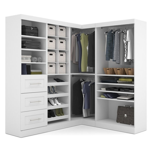 Bestar Pur By Bestar Corner Storage Kit, White