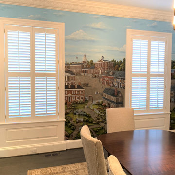 Independence Hall Mural, hand-painted in a Dining Room by Mural Art LLC