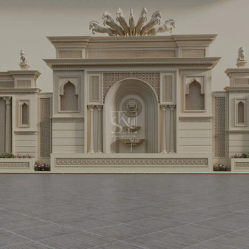 Artistic Horse Patterned Boundary for Timeless Facades
