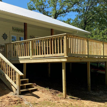 Large Backyard Deck & Stairs