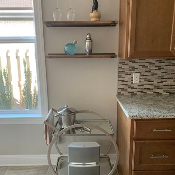 Instant Kitchen Shelving with The Floating One-Piece Shelf