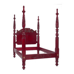 Martinique Tallpost Bed in Mahogany - Beds