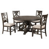 Stanford Round 5-Piece Dining Set, Round Table & 4 Chairs