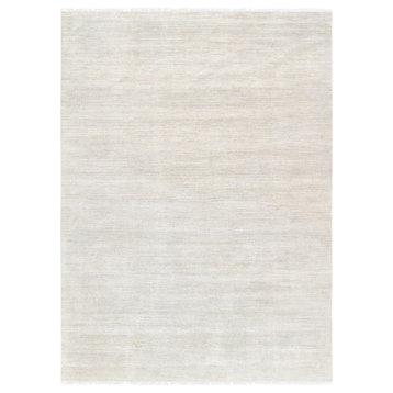 Pasargad Transitiona Collection Hand-Knotted Bsilk, Wool Area Rug, 9'11"x13'9"