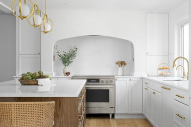 Transitional kitchen photo in Denver