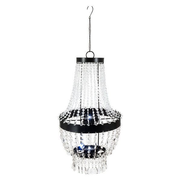 Gerson 19.7 Inch Tall Hanging Metal and Acrylic Solar Garden Meadow® Chandelier Gerson 19.7 Inch Tall Hanging Metal and Acrylic Solar Garden Meadow® Chandelier