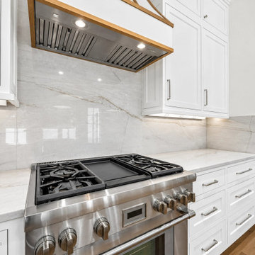 Cooking-Zone Drawers & White Upper Cabinets | Glen Kernan