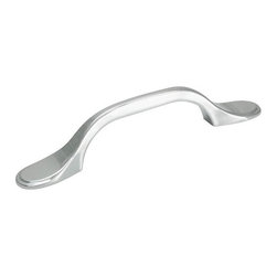 Cosmas - Cosmas 9533CH Polished Chrome Cabinet Footed Pull, 3" Hole Centers, Set of 5 - Cabinet And Drawer Handle Pulls