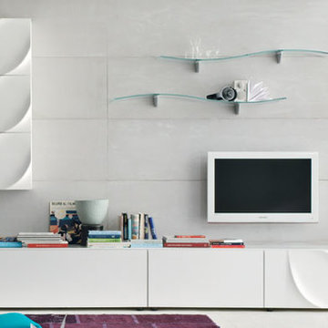 Modern Italian Wall Unit Leaves H by Tonin Casa - $9,425.00