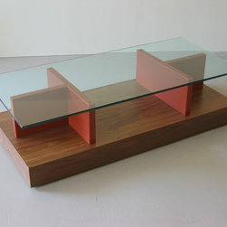 Terrace Coffee Table - Walnut, Lacquer, Glass - Coffee Tables