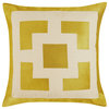 Palm Springs Block Gold Embroidered Pillow