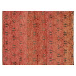Bareens Designer Rugs - Rustic Moroccan Sawyers Rust/Brown Wool Rug - 5'3'' x 8'3'' - Hand knotted from finest quality wool, this stunning fashionable handmade Moroccan rug also known as a shag rug is crafted by skilled artisans with trendy and elegant design and sophisticated modern pattern creating a compelling focal point in any living area. The Moroccan rug featuring a stunning global inspired design that endure at the forefront of contemporary trend. The meticulously plush pile constructed in great quality wool, features luxurious texture and appearance adding softness, warmth and comfort to any room.