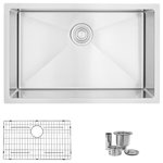 Stylish - STYLISH 28" x 18" Stainless Steel Single Bowl Dualmount Kitchen Sink - S-306TG Dual Mount Single Bowl Kitchen Sink