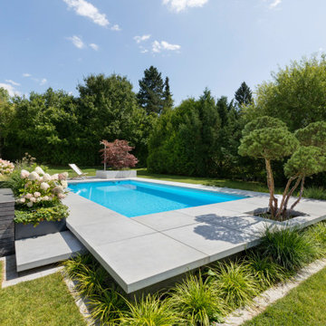 schwebende Terrasse +  integrierter Pool