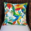 Artisan Pillows Outdoor 18" Tropical Birds Throw Pillow, Set of 2, Throw Pillow