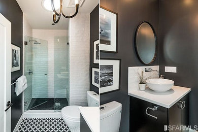 Example of a minimalist bathroom design in San Francisco