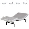 Vibrance Adjustable Bed Base With Head and Foot Articulation, White, Queen