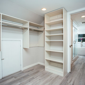 Elegant Master Bathroom & Closet in Previous Attic Space in Alexandria