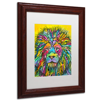 Dean Russo 'Lion Good' Framed Art, 11x14, Wood Frame, White Mat