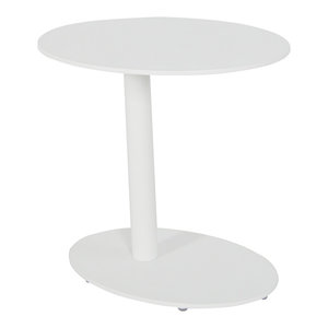 Retro Metal Side Table Alabaster White Contemporary Outdoor Side Tables By Crosley