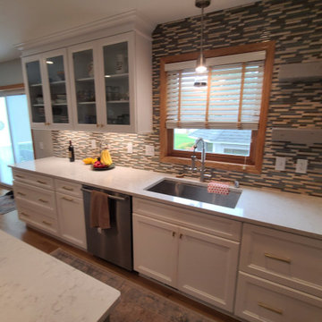 Transitional Kitchen Remodel Done in a Polar White and Pebble Grey
