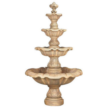 Four-Tier Renaissance Fountain, Ivory