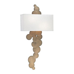 Holepunch 2-Light Gold Leaf Wall Sconce - Wall Sconces