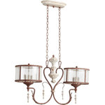 Quorum International - Quorum La Maison 6-Light 12" Ceiling Island Light in Manchester Grey with Rust - This 6-light ceiling island light from Quorum International is a part of the La Maison collection and comes in a manchester grey with rust accents finish. Light measures 12" wide x 22" high.  Uses six candelabra bulbs up to 60 watts each.  This light would look best in the dining room or kitchen. For indoor use.  This light requires 6 , 60W Watt Bulbs (Not Included) UL Certified.