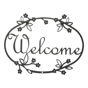 Welcome Sign, Medium, Floral