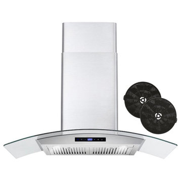 Cosmo 36" 380 CFM Ductless Wall Mount Range Hood in Stainless Steel