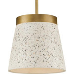 Progress - Progress P500313-175 Terrazzo - 1 Light Pendant - Express an artistic sensibility with the TerrazzoTerrazzo 1 Light Pen Distressed Brass SanUL: Suitable for damp locations Energy Star Qualified: n/a ADA Certified: n/a  *Number of Lights: 1-*Wattage:75w E26 Medium Base bulb(s) *Bulb Included:No *Bulb Type:E26 Medium Base *Finish Type:Distressed Brass