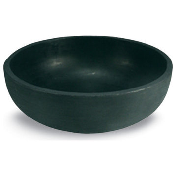 Orinoco Double Walled Indoor/Outdoor Bowl Planter Pot, Caviar Black, 30"