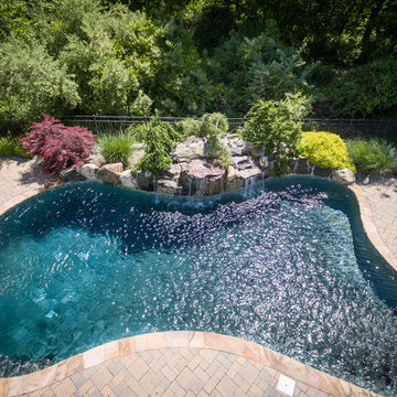 Chester NJ 2 Landscape Design & Construction + In Ground Pool / Spa / Waterfall