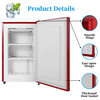 .3 Cu.ft Compact Upright Freezer, Mini Freezer With Single Door and Shelves, Adj