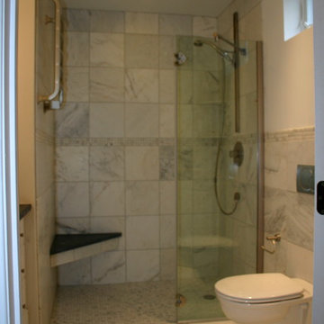 Carrara Bianco Marble Guest Bathroom