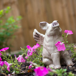 Traditional Landscape Makeover - Garden Statues And Yard Art