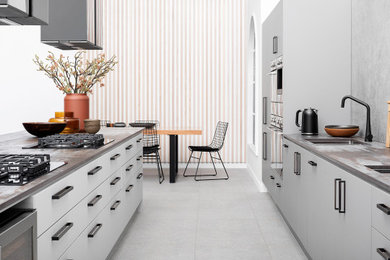 Inspiration for an industrial kitchen in Melbourne.