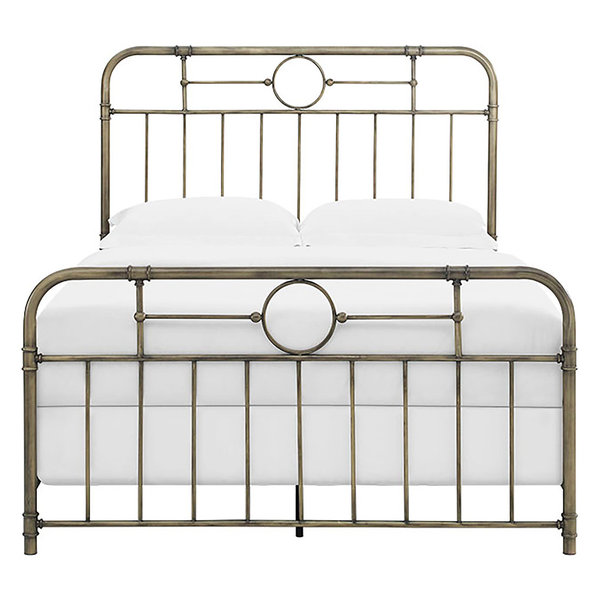 Queen Size Bronze Metal Pipe Bed