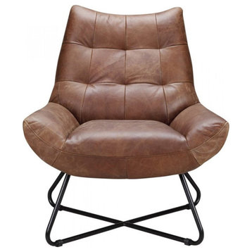 Graduate Lounge Chair Open Road Brown Leather