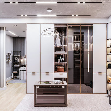 Girl dressing room & makeup room design - shop drawings
