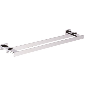 Beverly Wall Mounted Solid Brass 24" Double Towel Bar in Polished Chrome