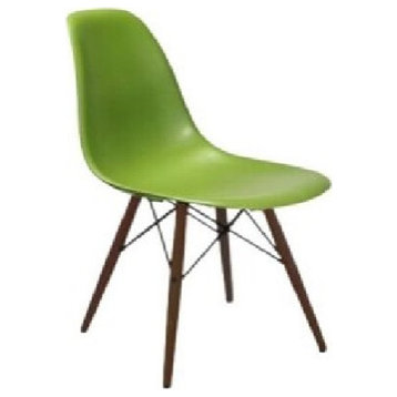 Eiffel Walnut Chair, Apple Green