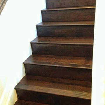 Hand scraped Walnut Staircase, Park Meadows