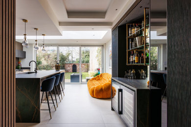 Inspiration for a modern home bar in Cheshire.