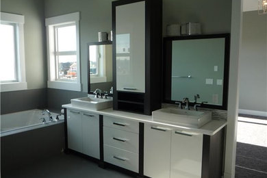 Bathroom - contemporary bathroom idea in Calgary
